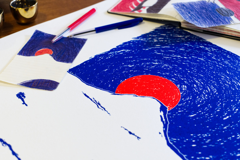 Frits Vandenweghe - MT. - Screenprint on paper, 42x59cm (detail)