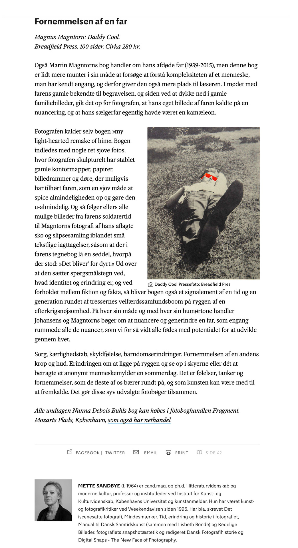 Fotograf Martin Magntorn - Review / Photobook / Daddy Cool, Weekendavisen, Denmark, 2020