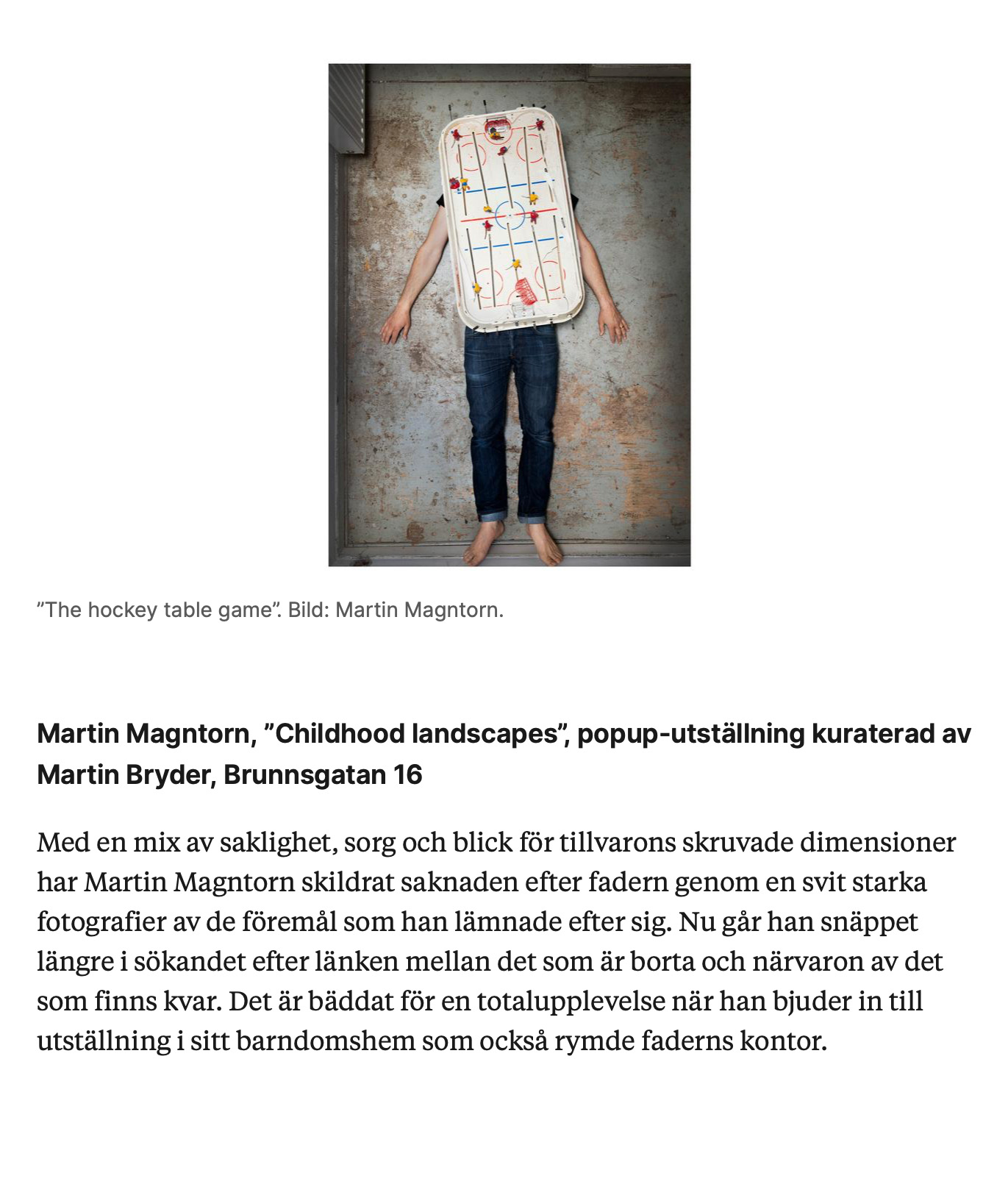 Fotograf Martin Magntorn - Opening, Childhood Landscapes, 2021, Sydsvenskan