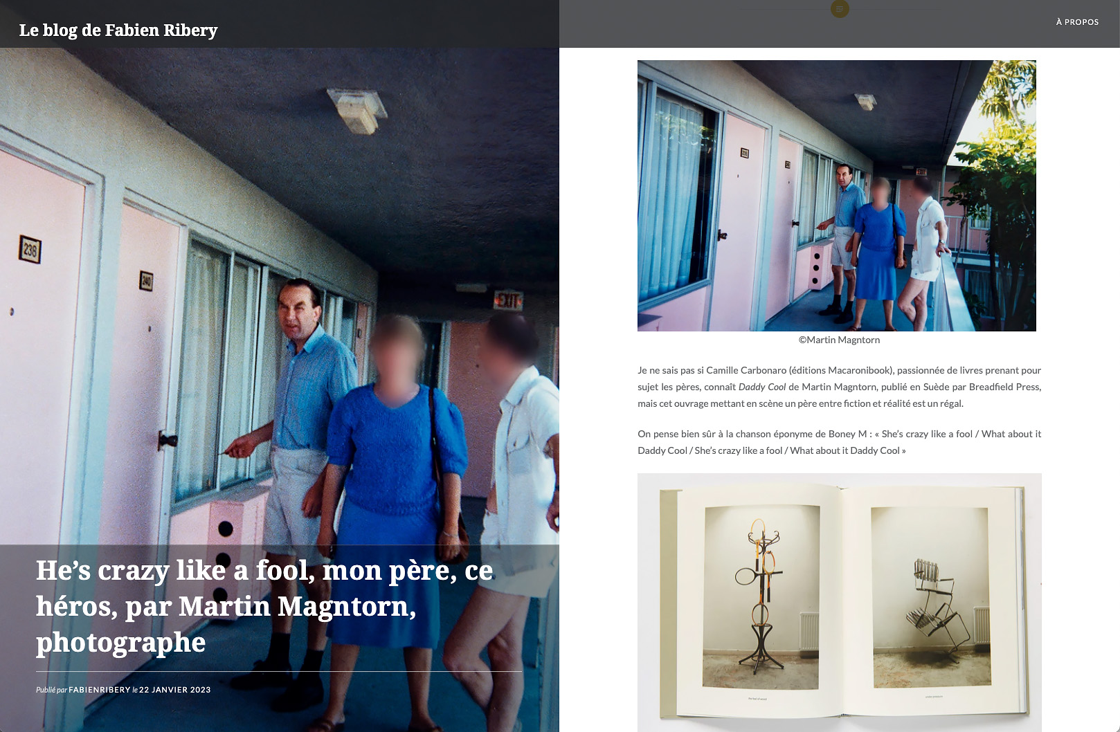 Fotograf Martin Magntorn - Review, photo book, Daddy Cool 2023 by Fabien Ribery (in French) https://lintervalle.blog/2023/01/22/hes-crazy-like-a-fool-mon-pere-ce-heros-par-martin-magntorn-photographe/