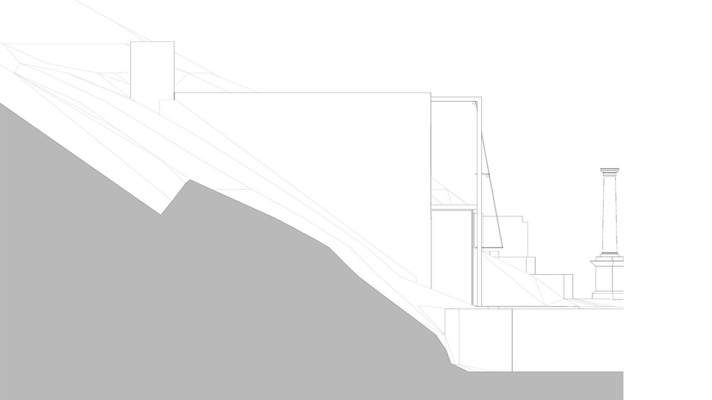 allenarchitettura - Il leggero porticato a sud ospita I sistemi di controllo del soleggiamento estivo (frangisole orizzontale fisso e tenda a rullo verticale governata da un sistema automatizzato). In questo modo gli ambienti sono ombreggiati costantemente durante la tarda primavera e usufruiscono del diritto al sole durante l’intero corso dell’anno.