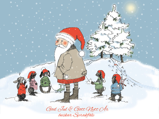 Sprakfåle illustration och design - Julkort 2014.