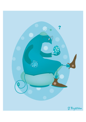 Sprakfåle illustration och design -