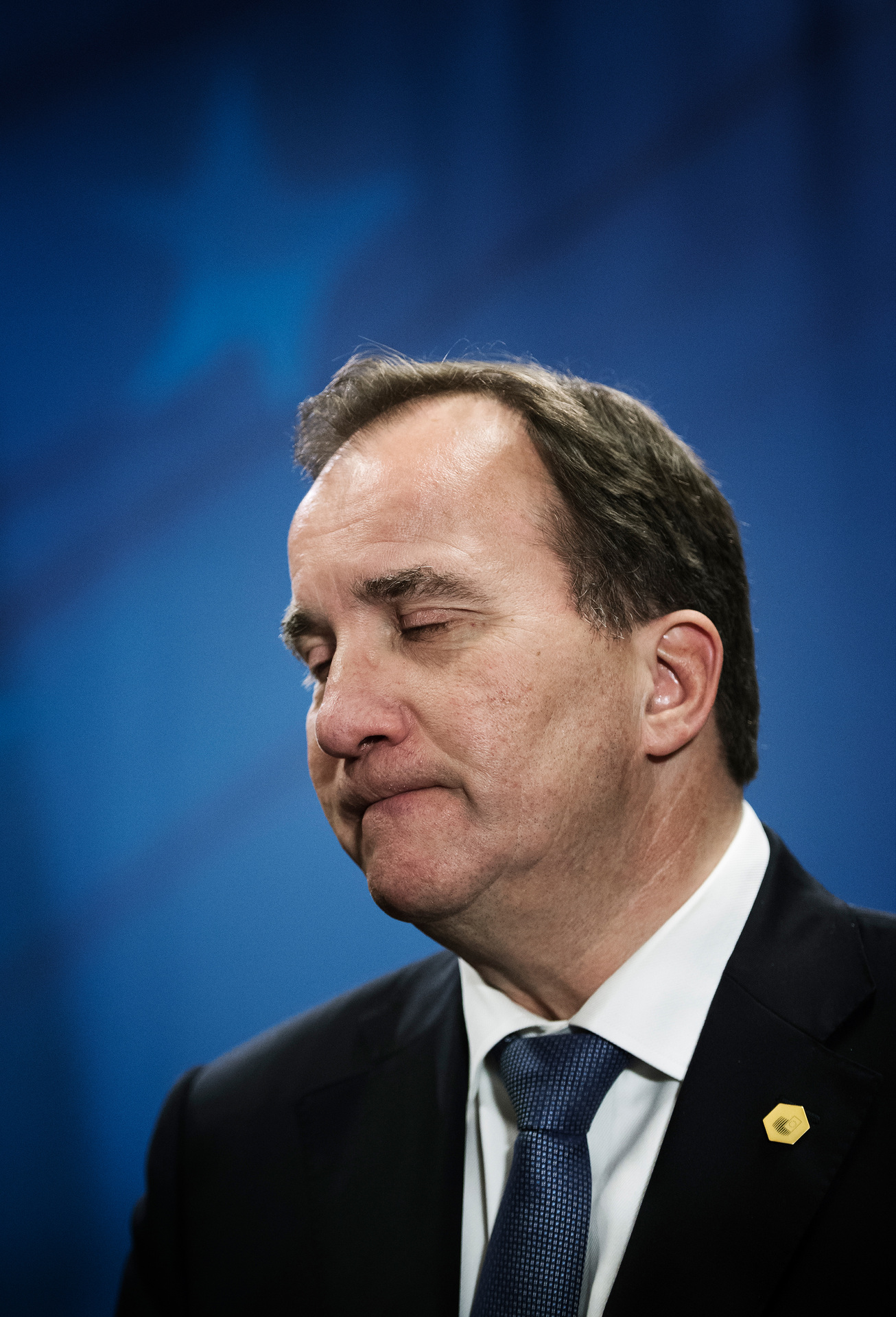 Photographer Anna Tärnhuvud - The swedish prime minister Stöfan Löfvén in The European Parliament, in Brussels 2015. 