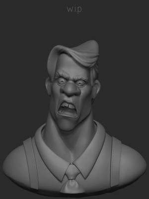 Andreas Art - Al Manheim ZBrush scetch. Work in progress... Based on Budd Schulbergs character Al Manheim featured on his novel What Makes Sammy Run? Responsible for designing & modeling.