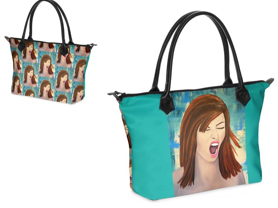 Graphit und Farbe - Henkeltasche Rage