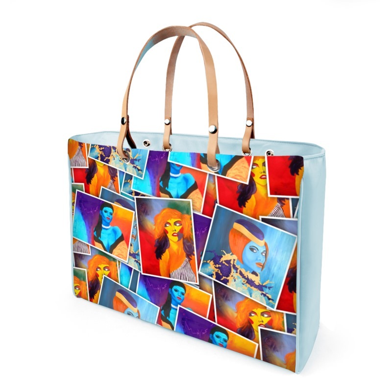 Graphit und Farbe - Handtasche PortraitFarbe