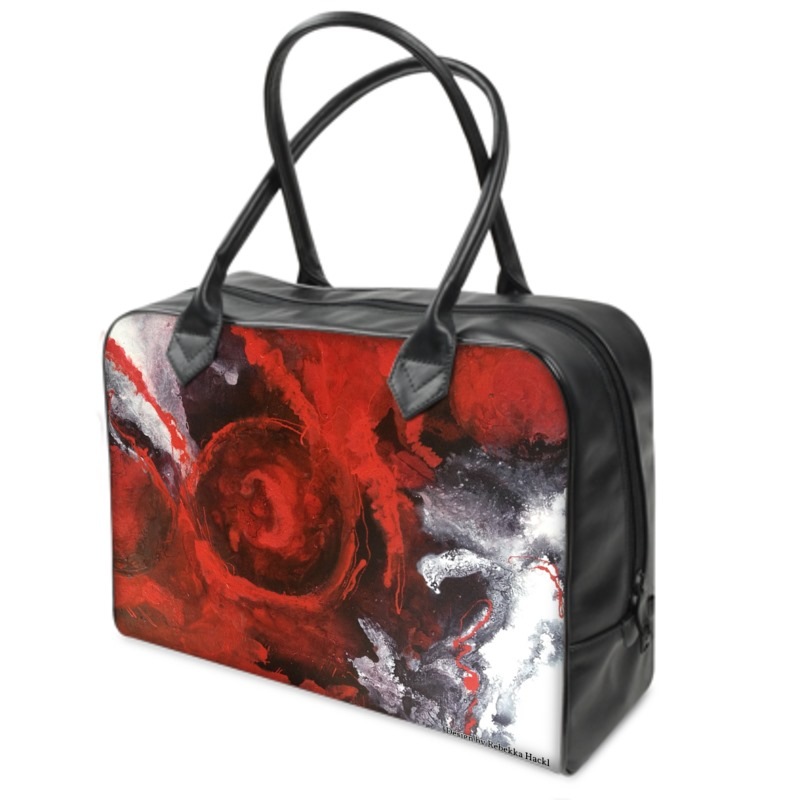 Graphit und Farbe - Handtasche RedVision