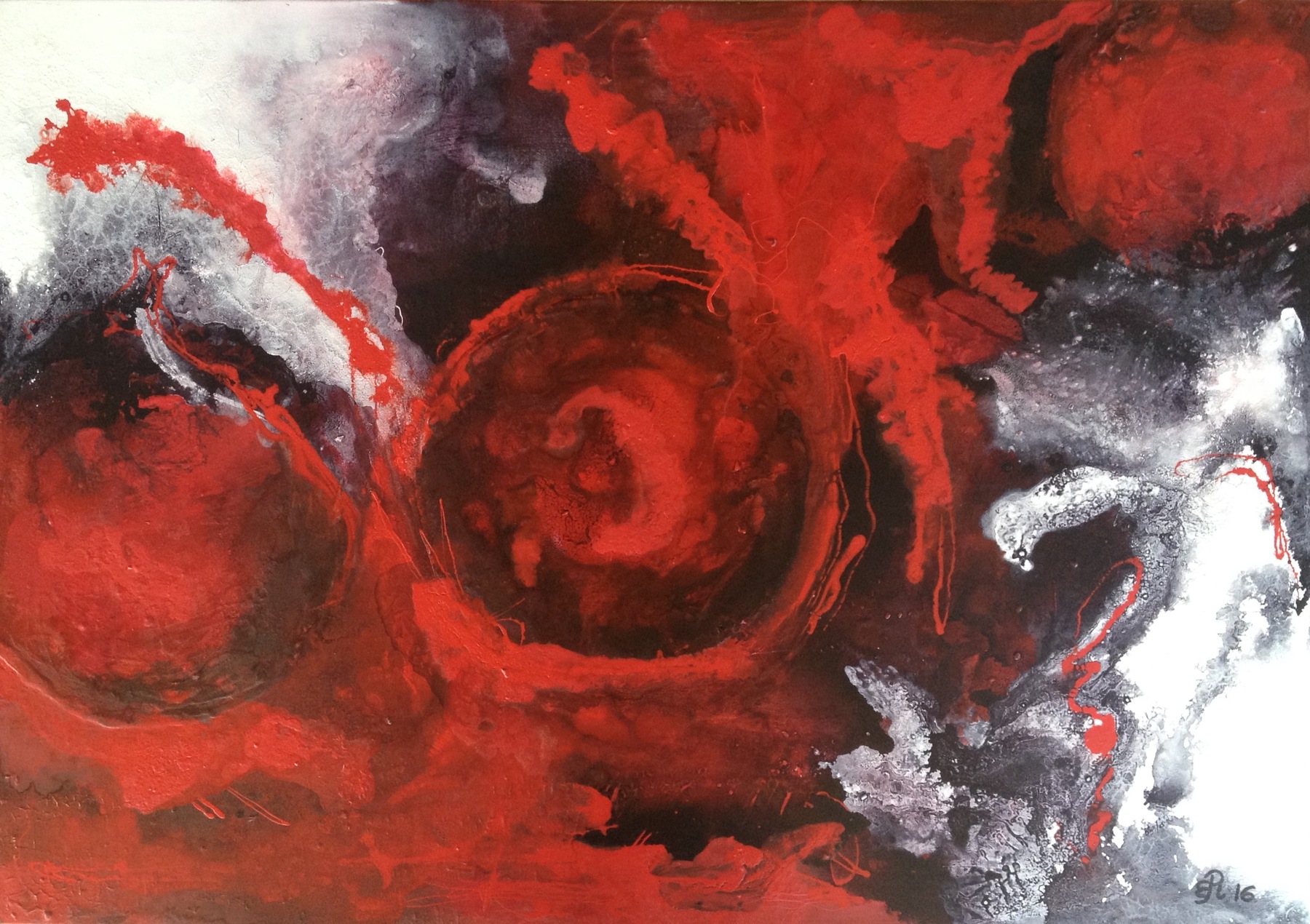 Graphit und Farbe - RedVision Mixed Media