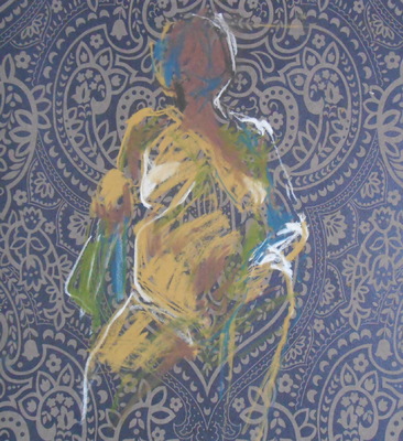 Galerie op 11 - Model pastelkrijt op papier oktober 2016