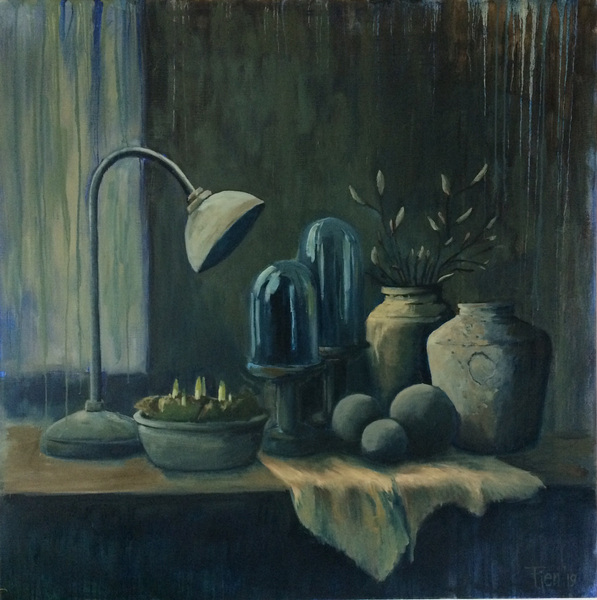 Galerie op 11 - landelijk schilderij Acryl op linnencanvas
