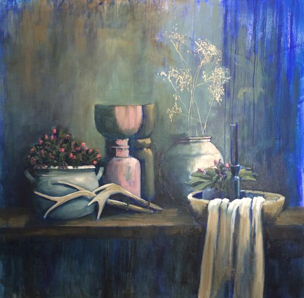 Galerie op 11 - Landelijk schilderij Acryl op linnencanvas