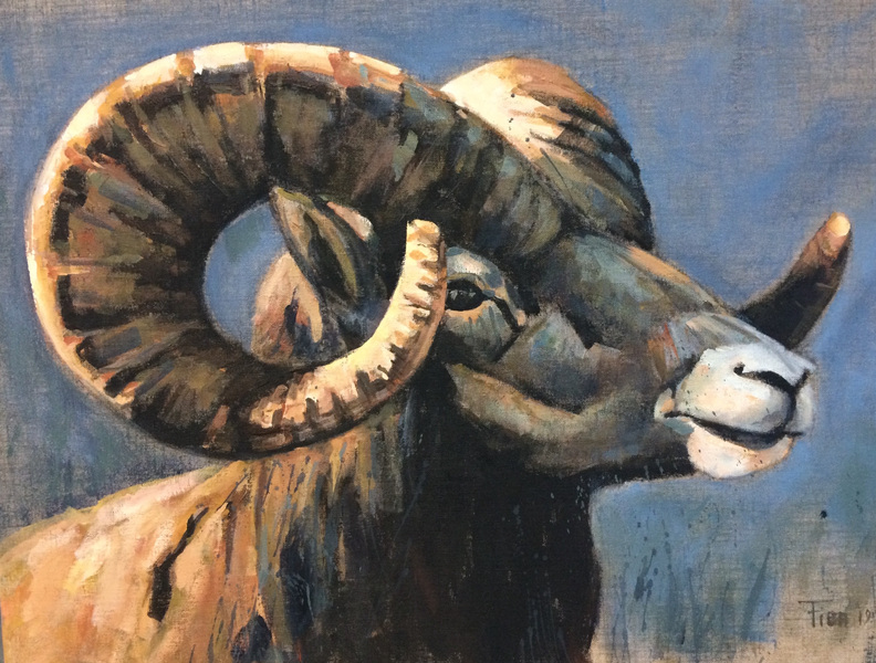 Galerie op 11 - Steenbok Acryl op linnen