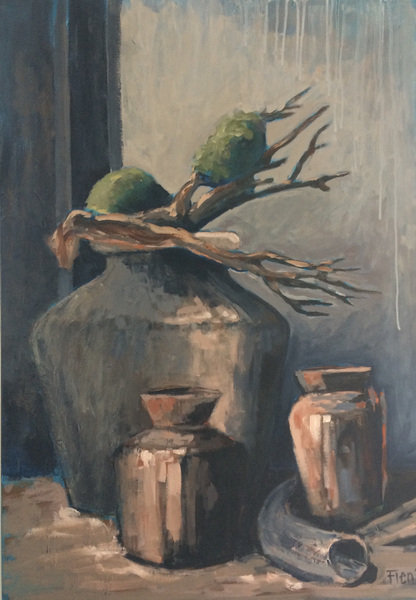 Galerie op 11 - Landelijk schilderij Acrylverf op doek