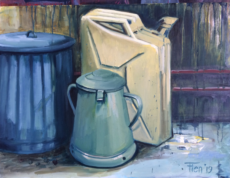 Galerie op 11 - Industrieel schilderij Acryl op doek