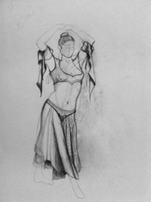Montana Jade - 20 minute sketch. Folds
