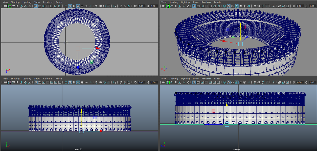 Montana Jade - High Poly Colosseum in Maya.