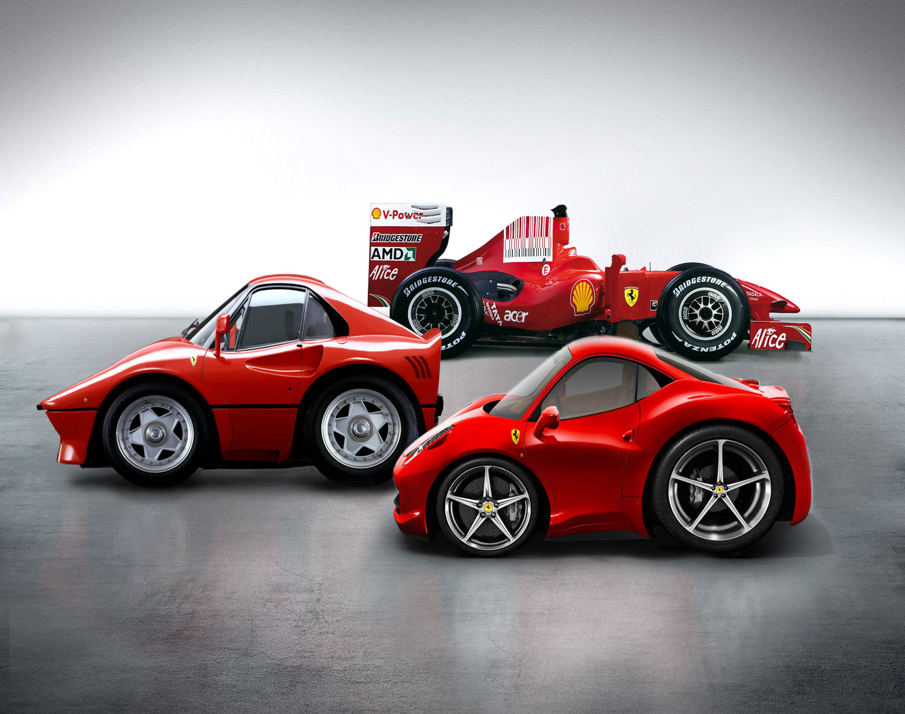 breve portfolio - Tiny Cars Ferrary.