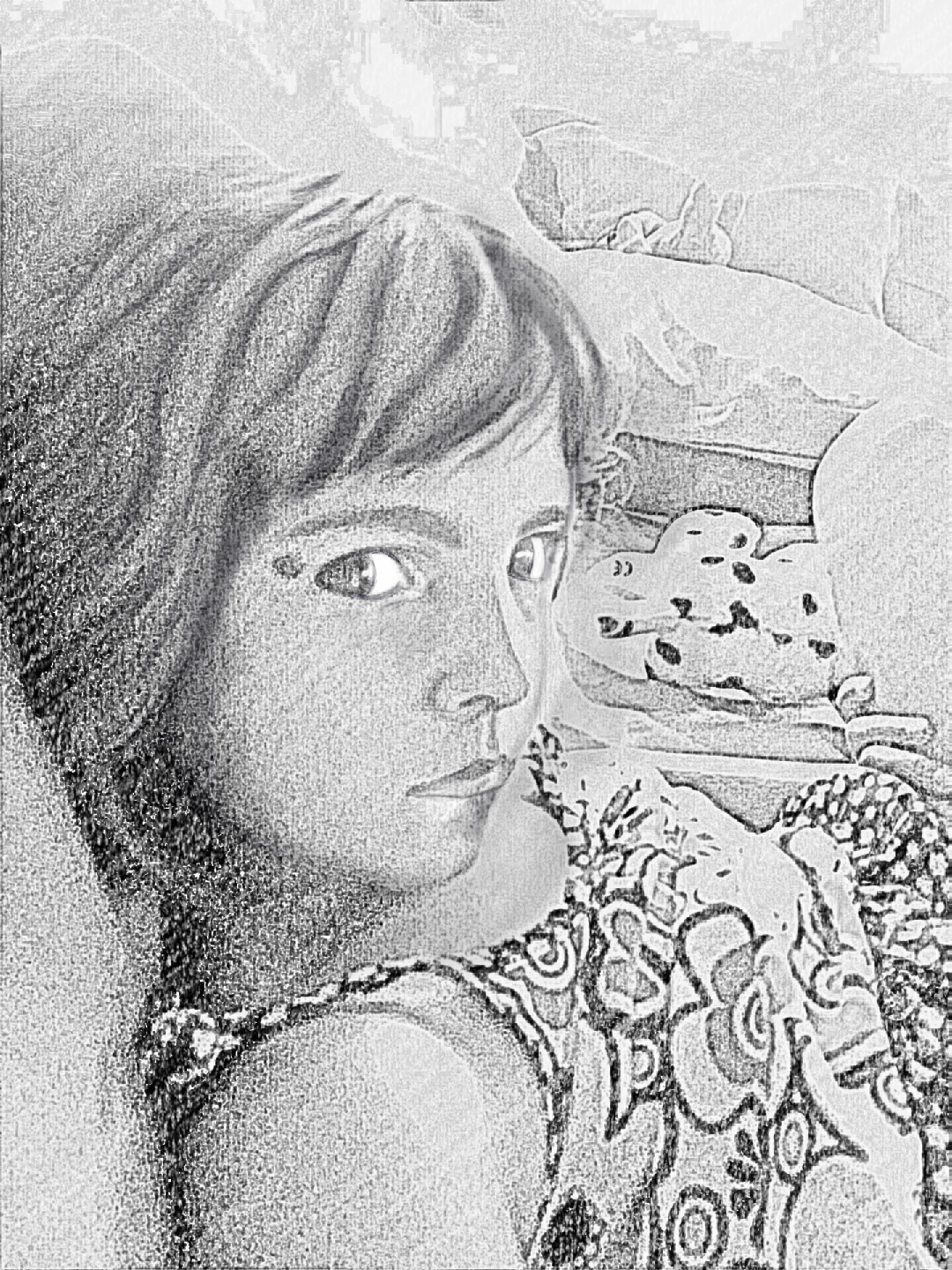 breve portfolio - Pequeño retrato personal de mi pequeña a partir de una fotografía.
