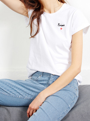 Mathilde Cabanas - Bisou embroidered shirt with Balzac Paris