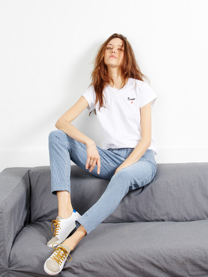 Mathilde Cabanas - Bisou embroidered shirt with Balzac Paris