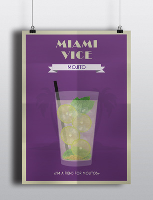 Mathieu Laprie - POSTER MIAMI VICE A3 250G/M²