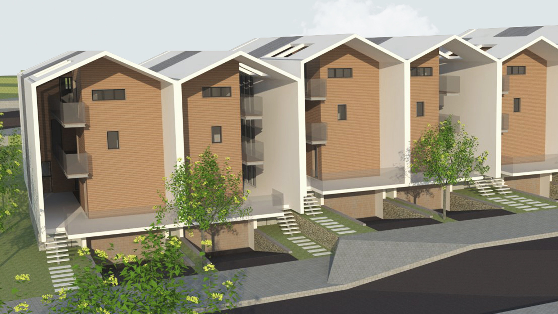 CLEMENT LANGELIN ARCHITECTURE - VUE DEPUIS LA RUE PRINCIPALE