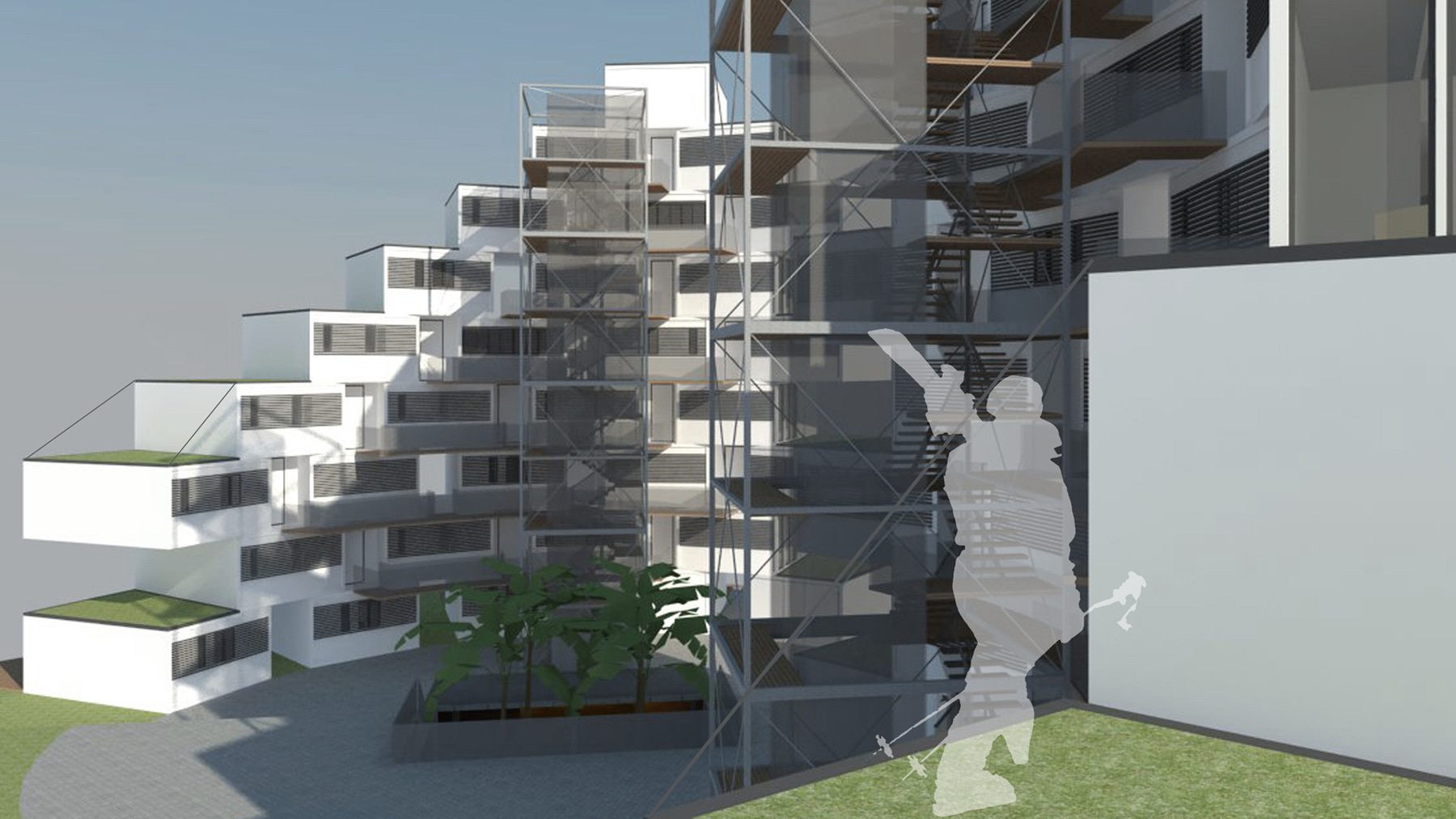 CLEMENT LANGELIN ARCHITECTURE - VUE DES TOITURES VEGETALISEES