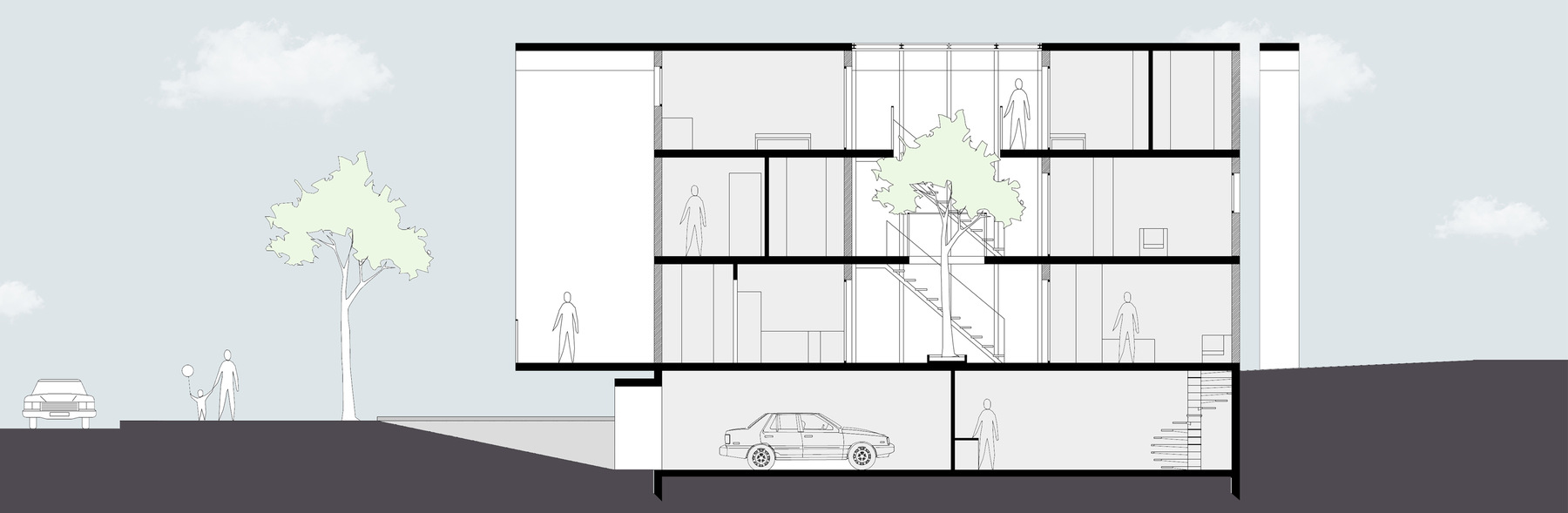 CLEMENT LANGELIN ARCHITECTURE - COUPE UNITE DHABITATION