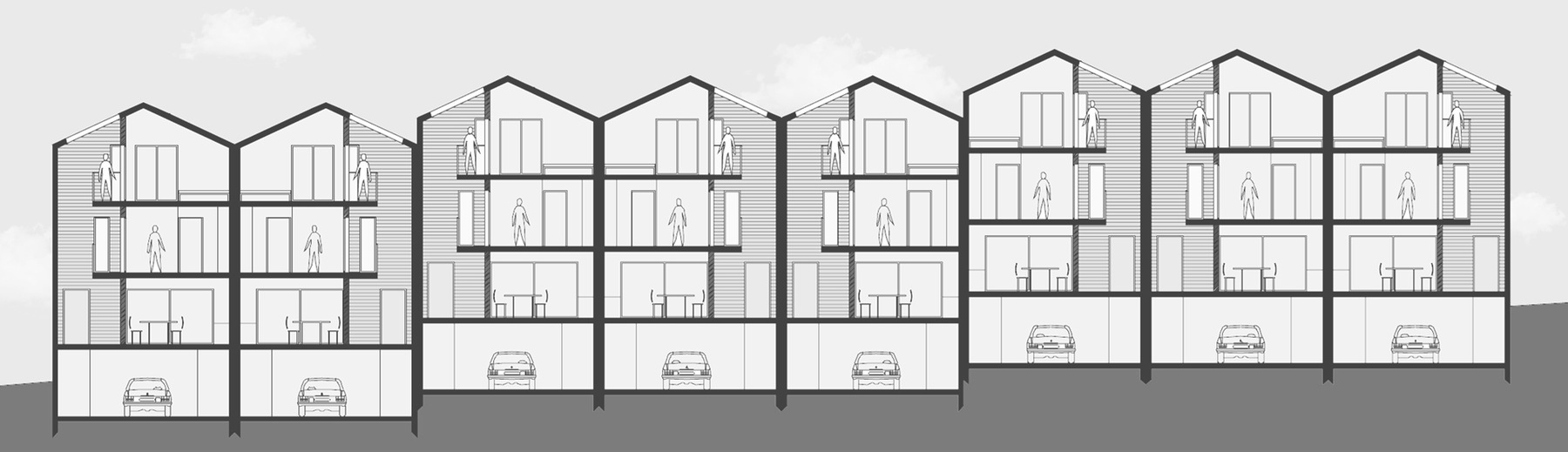 CLEMENT LANGELIN ARCHITECTURE - COUPE LONGITUDINALE SUR SITE