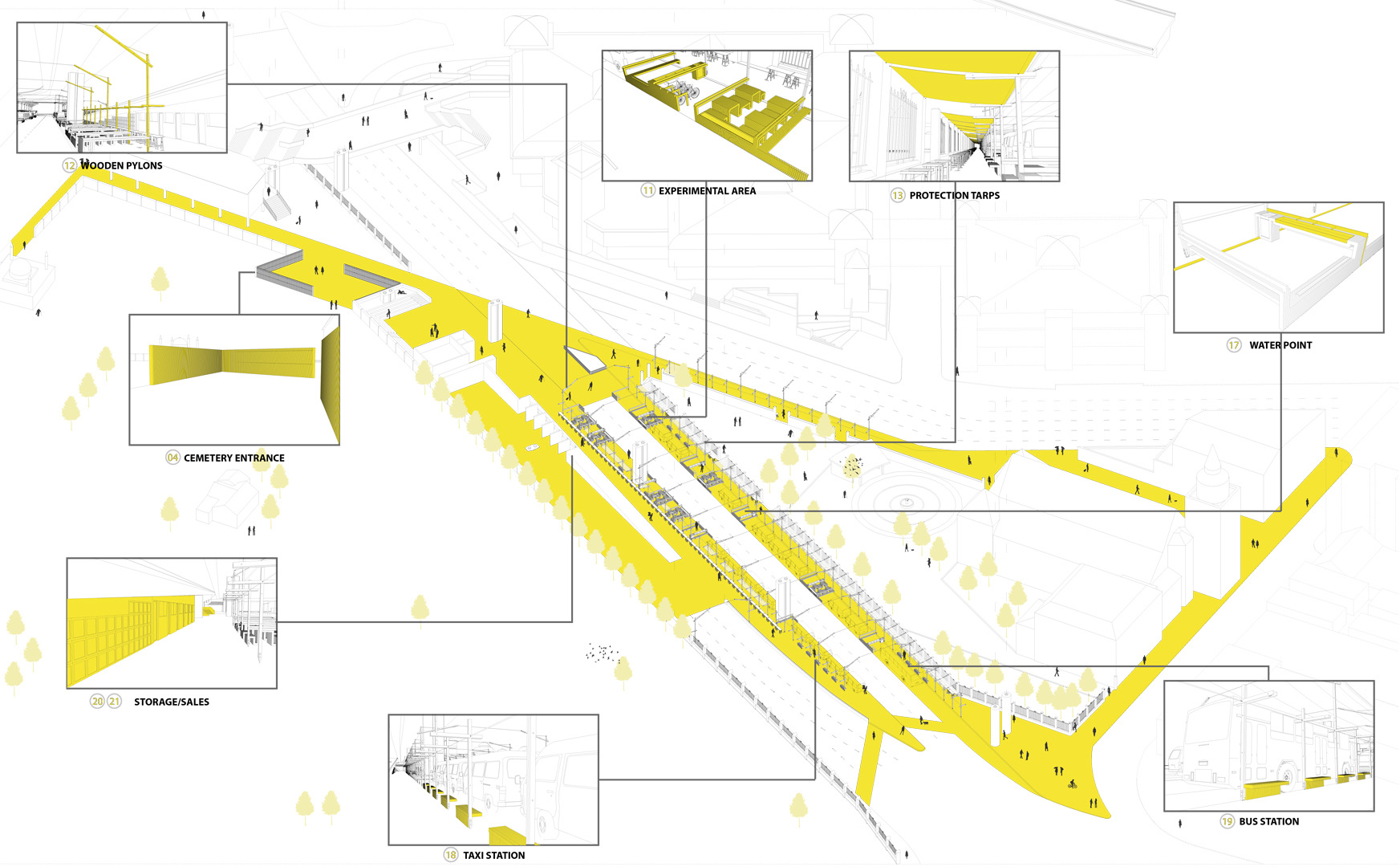 CLEMENT LANGELIN ARCHITECTURE - AXONOMETRIE DU PROJET
