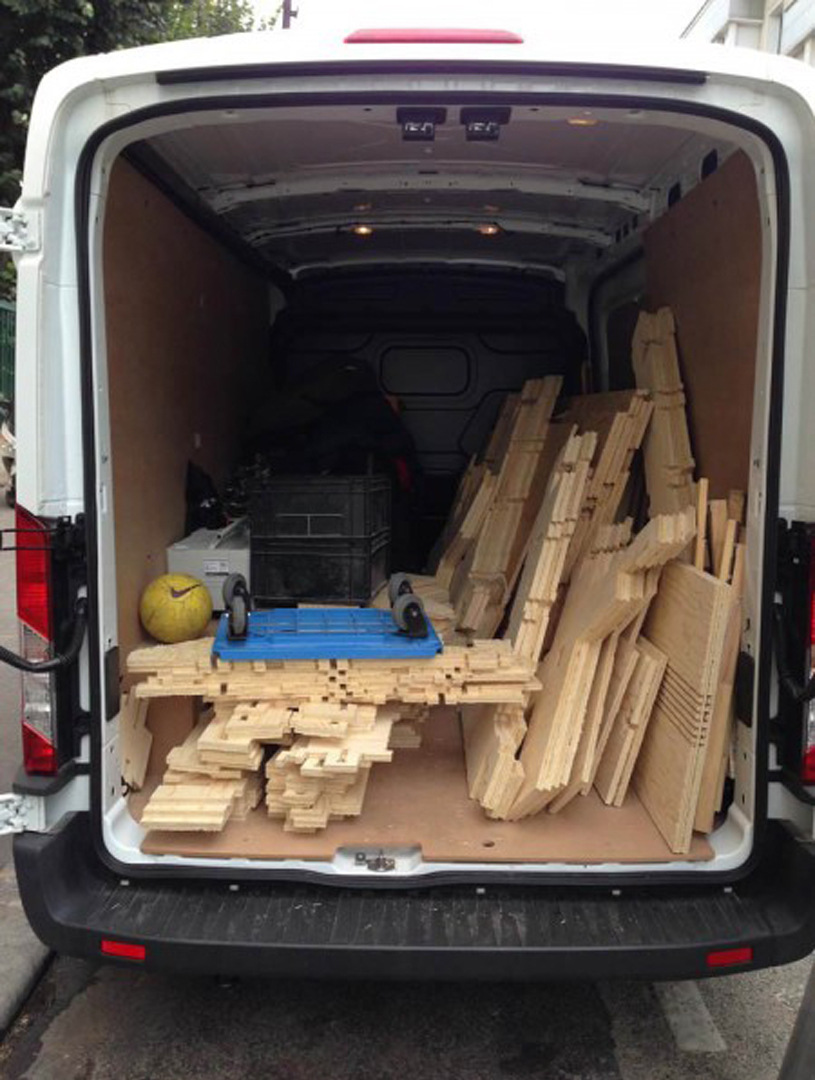 CLEMENT LANGELIN ARCHITECTURE - LES PIECES CHARGEES DANS LE CAMION
