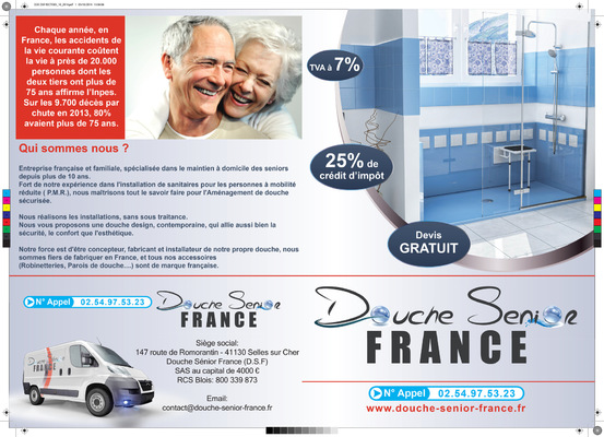 Joan Berry - Plaquettes commerciales Douche Senior France (recto)
