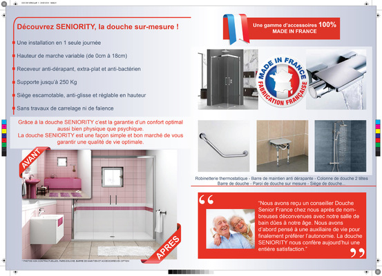 Joan Berry - Plaquettes commerciales Douche Senior France (verso)