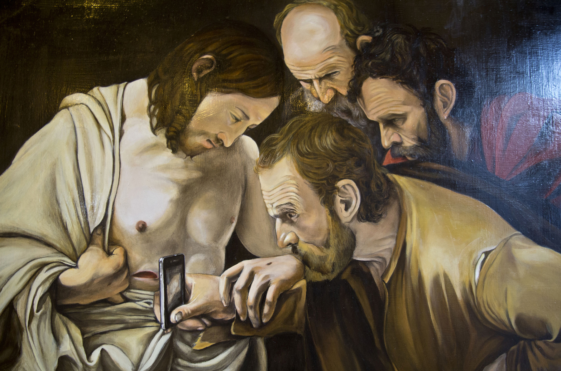 natasha mec - Oscar Turri Incredulità di San Tommaso olio su tela 100 x 70
