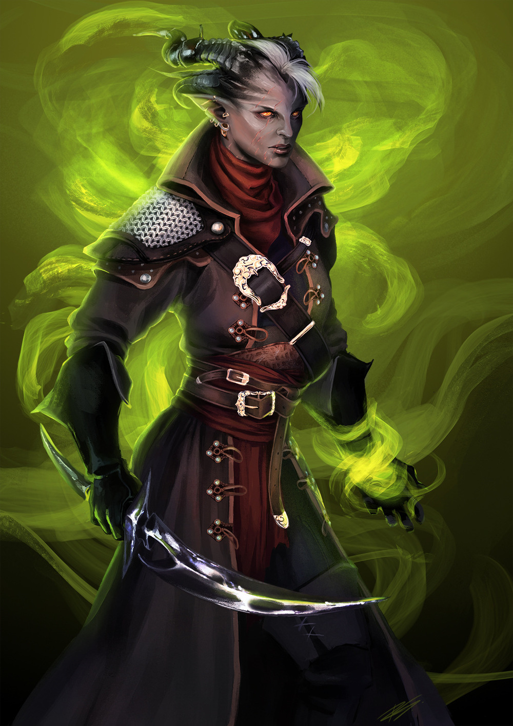 Romina Scagliarini - Female Qunari Fanart drawn in PS