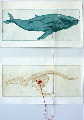Seppo Alanissi - Got One etching & thread