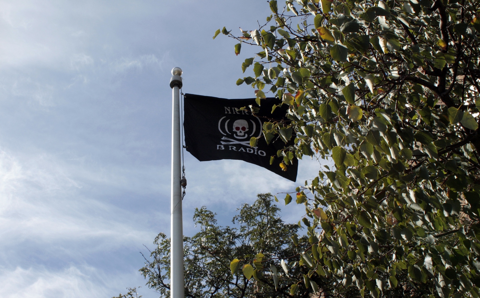 Jonny Farrow - NRRF: B Radio Flag installed at Temporary Allegiance, Gallery 400, Chicago.