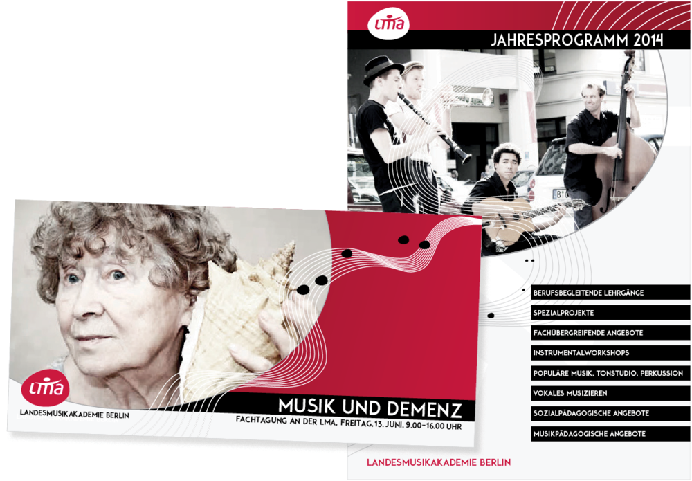 Lorem Ypsum - Landesmusikakademie Berlin Thema: Ausschreibung der Landesmusikakademie zur Neugestaltung von Webseite, Flyer und Jahresprogrammheft. 3. Platz. Layout | Umsetzung Projekt bei: Zeichen & Taten