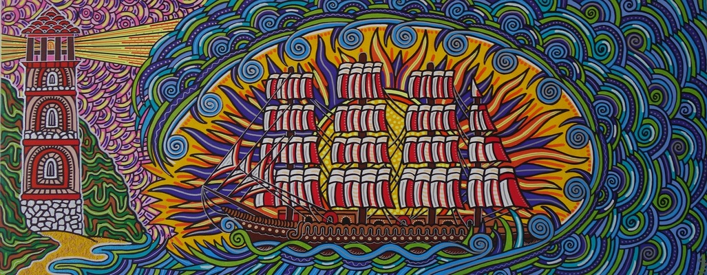 LyubaS Art - La Vague 100 x 40 cm