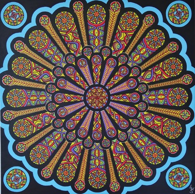 LyubaS Art - The Big Bang 80 x 80 cm