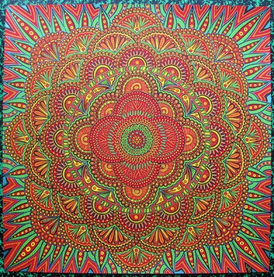 LyubaS Art - Kitsch Mandala 50x50 cm
