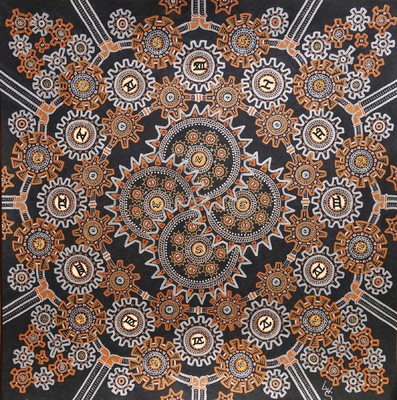 LyubaS Art - Tik Tak 50 x 50 cm