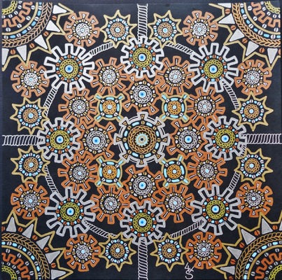 LyubaS Art - Zik Zak 30 x 30 cm