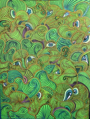 LyubaS Art - Hidden Faces 30x40 cm