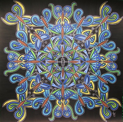 LyubaS Art - 32 Paipillons 50 x 50 cm
