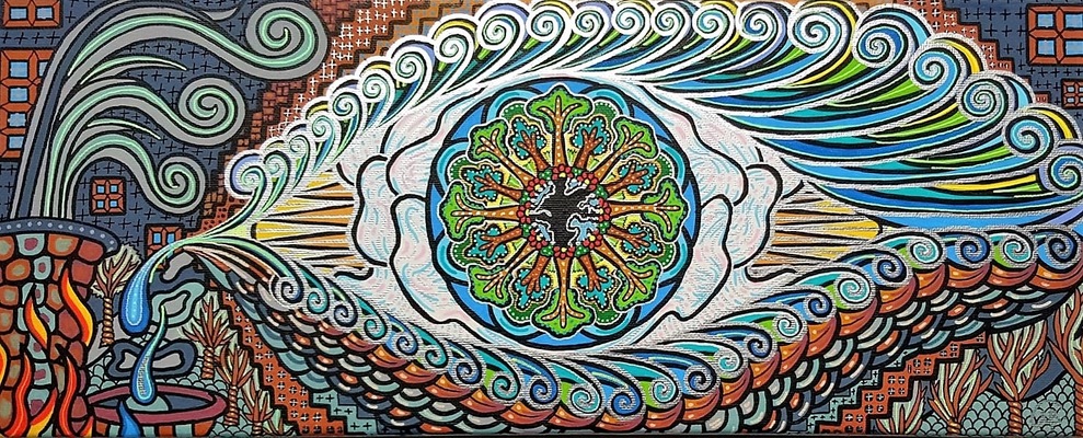 LyubaS Art - La Nature Mort ou Renaît? 50 x 20 cm