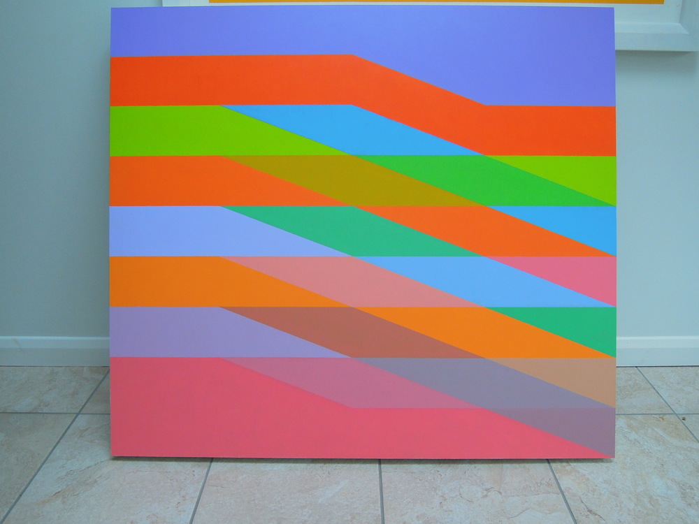 MARTIN V SMITH - Wrapped: Red Space Acrylic 1200x1175mm Site specific Commissions welcome.