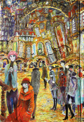 Art Carlos Pardo - (Ref. 0556) Street by night. Calle por la noche