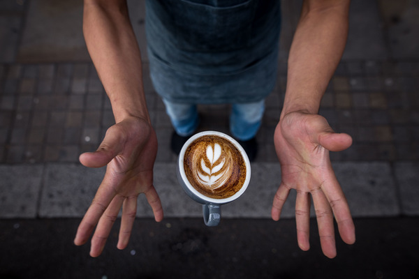 David Wallace Shoots Photographer - Latte to go
